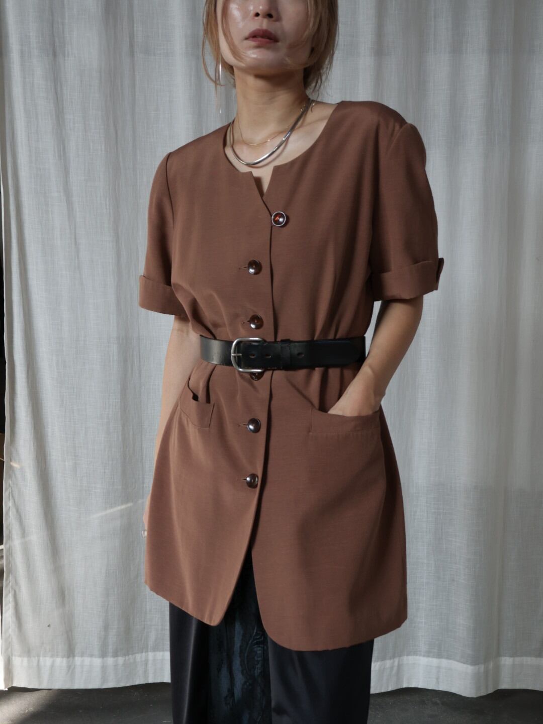 <vintage>90’s halfsleeve retro design jacket