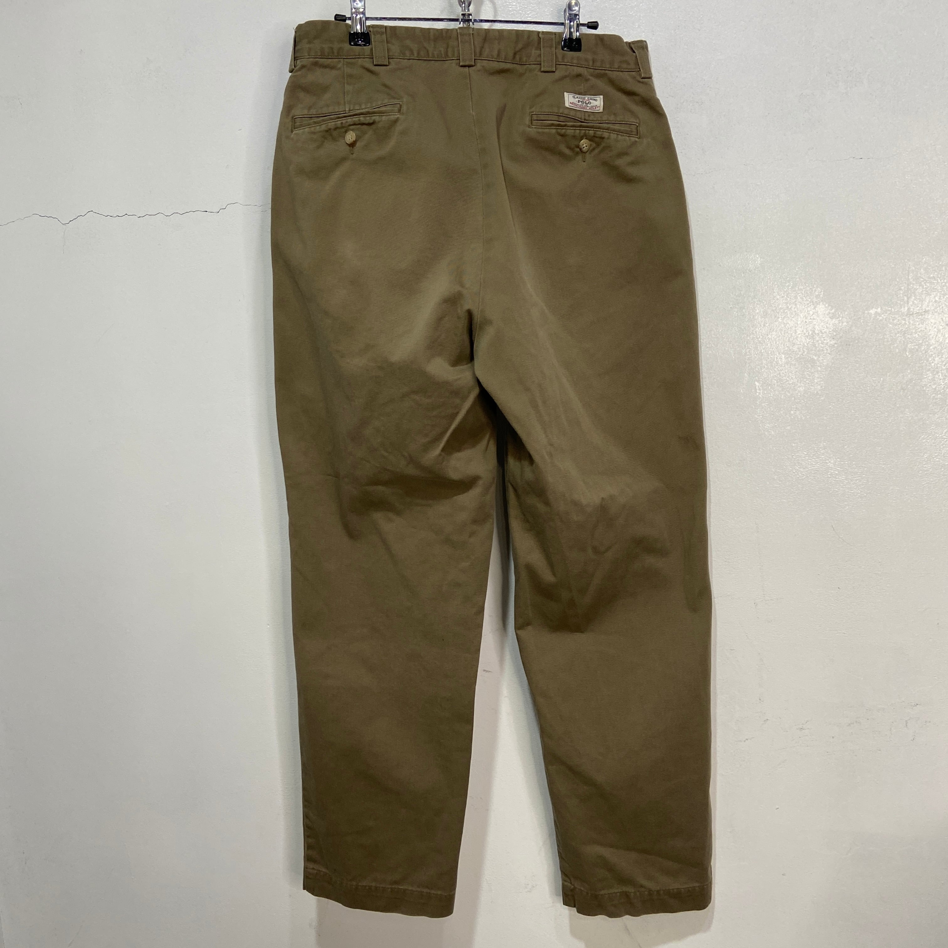 90s RalphLauren フィリップパンツ チノパン カーキ W34 | 古着 90s RalphLauren フィリップパンツ チノパン カーキ W34 | 古着