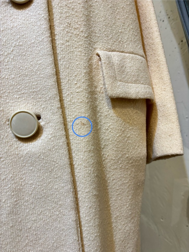 60’s white tweed coat