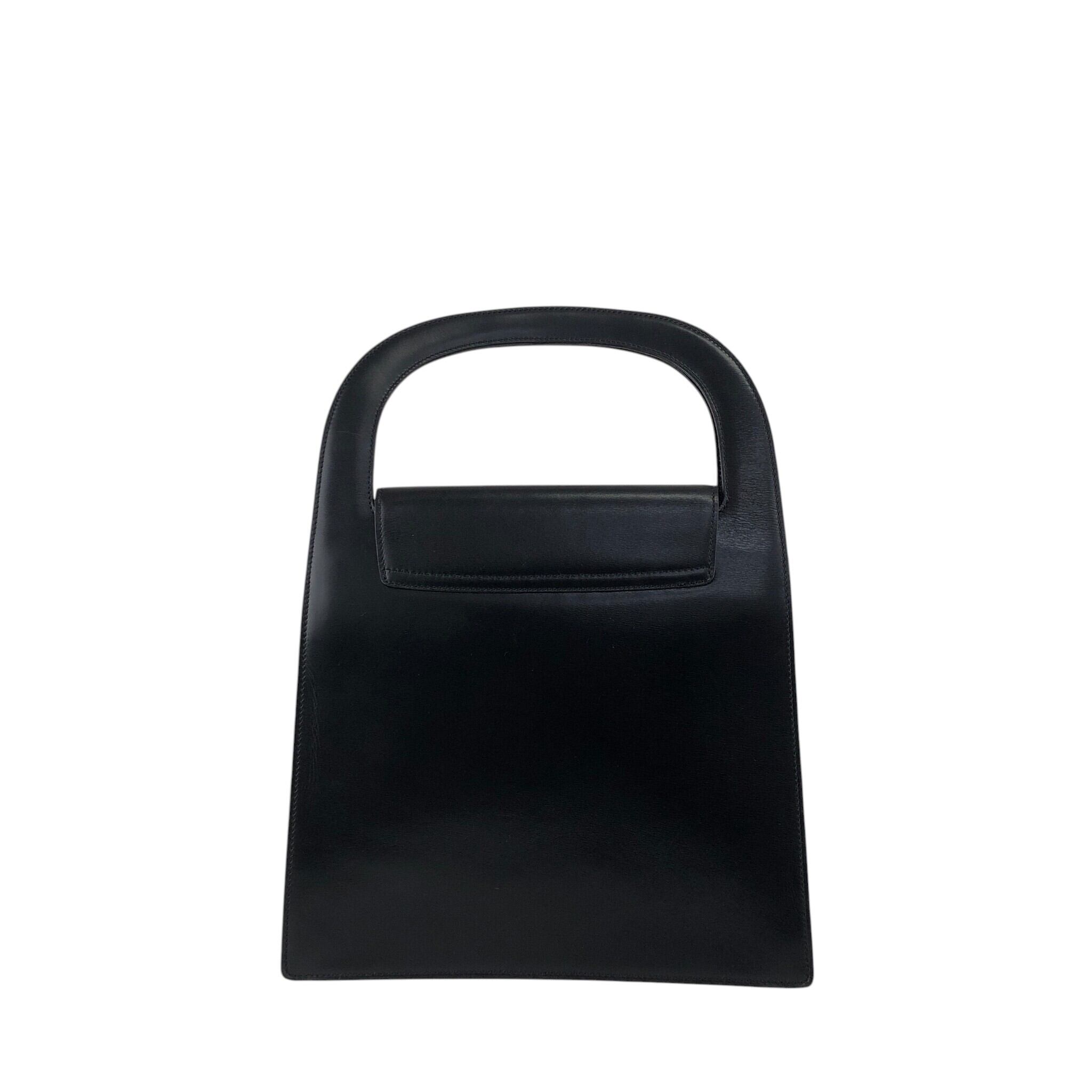 CELINE セリーヌ ハンドバッグ ブラック コインモチーフ レザー トップ
