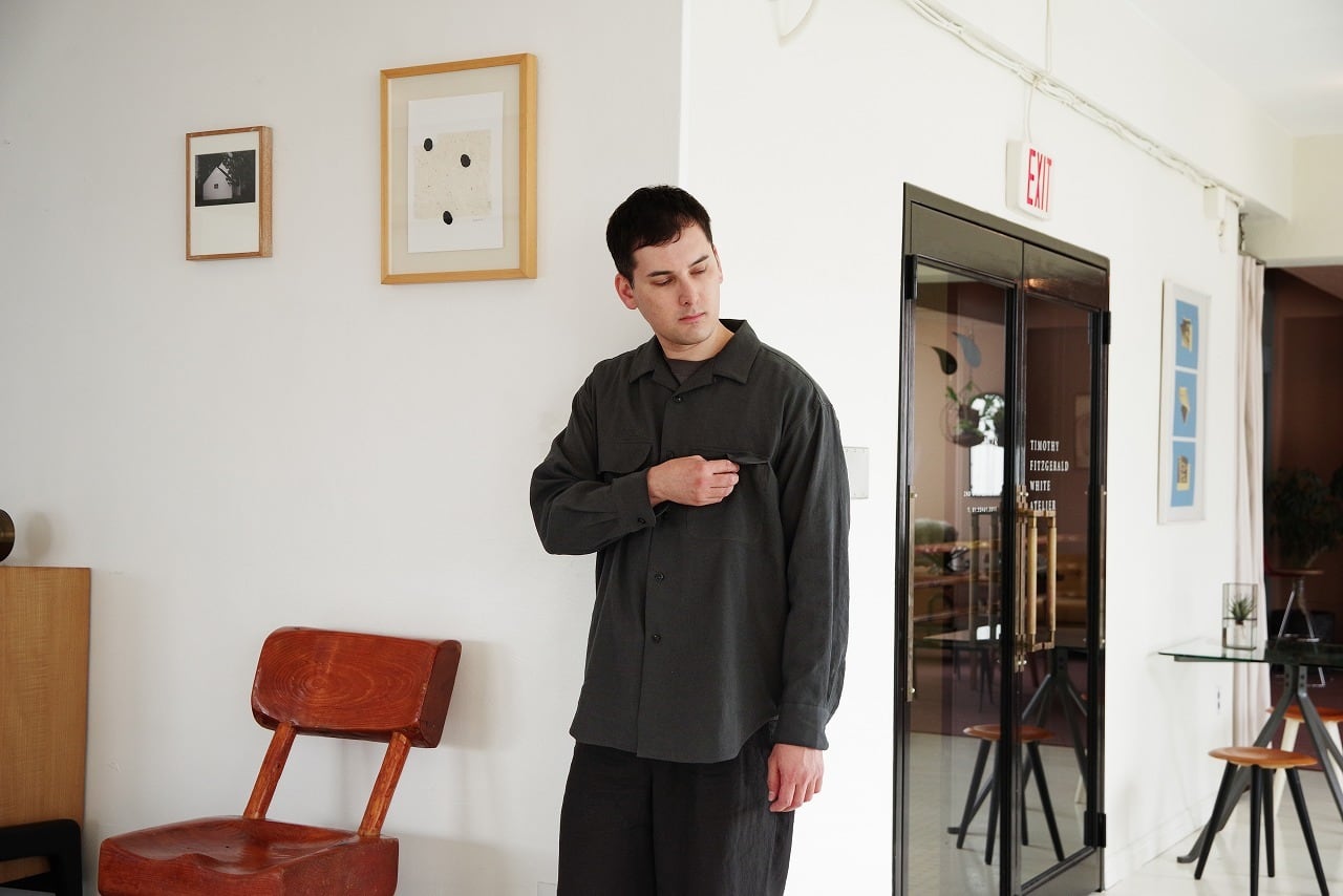 Li. Co. Poplin Open Collar Shirt