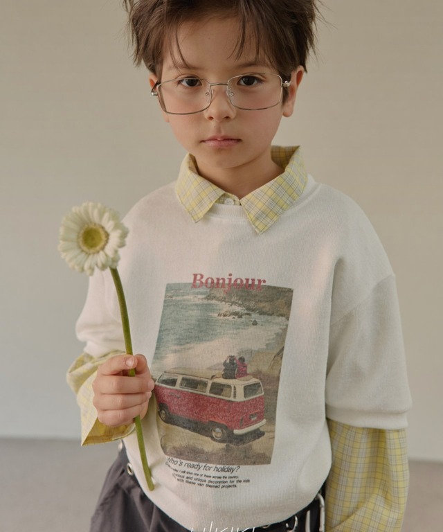 《送料無料》予約:スプリングチェックシャツ【HIKIKI】※ジュニアサイズ