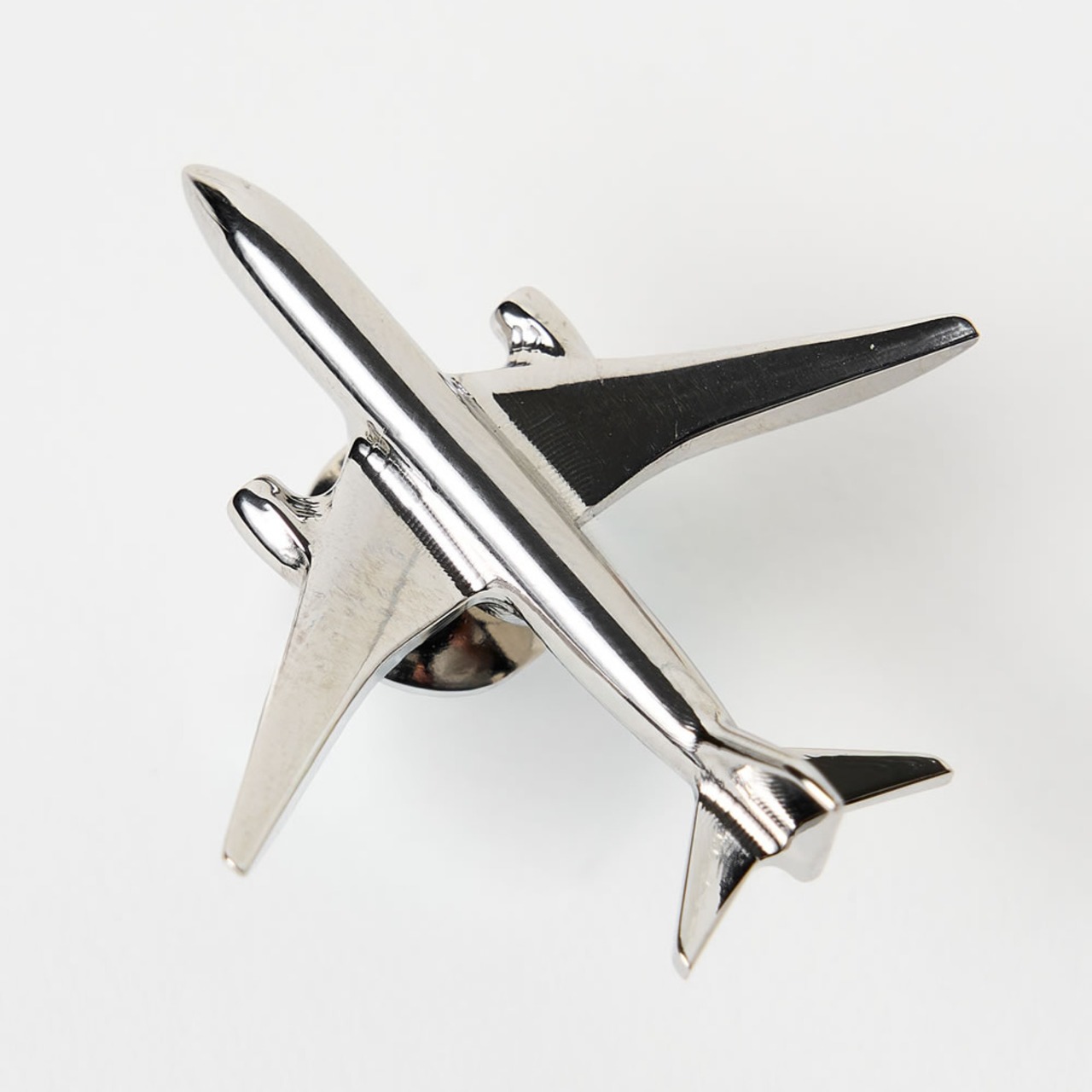 ステンレス製 飛行機 高級ピンバッジ（大）航空機 アクセサリー