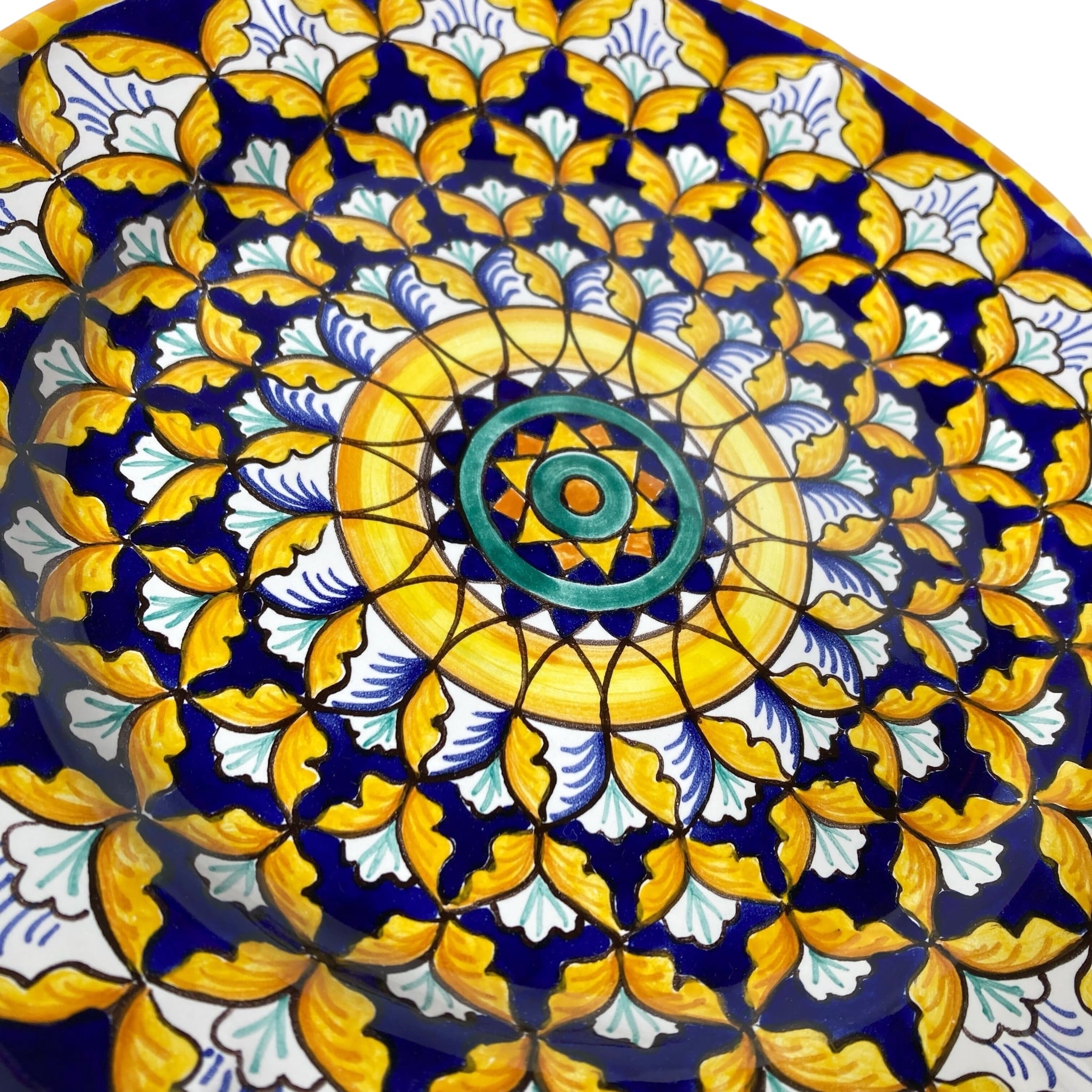 絵皿 26cm GEO048 マヨリカ焼き イタリア陶器 幾何学模様 | イタリア