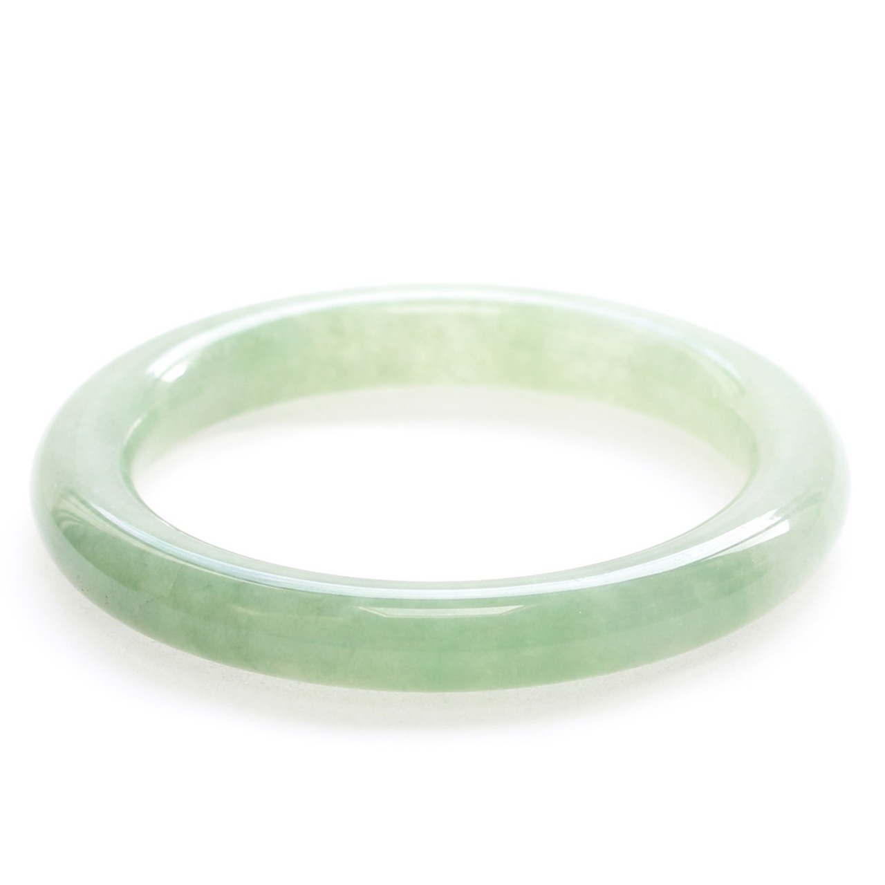 【内径 約54.2mm】ハイクラスバングル princess/clear A貨翡翠 jd_bg1296