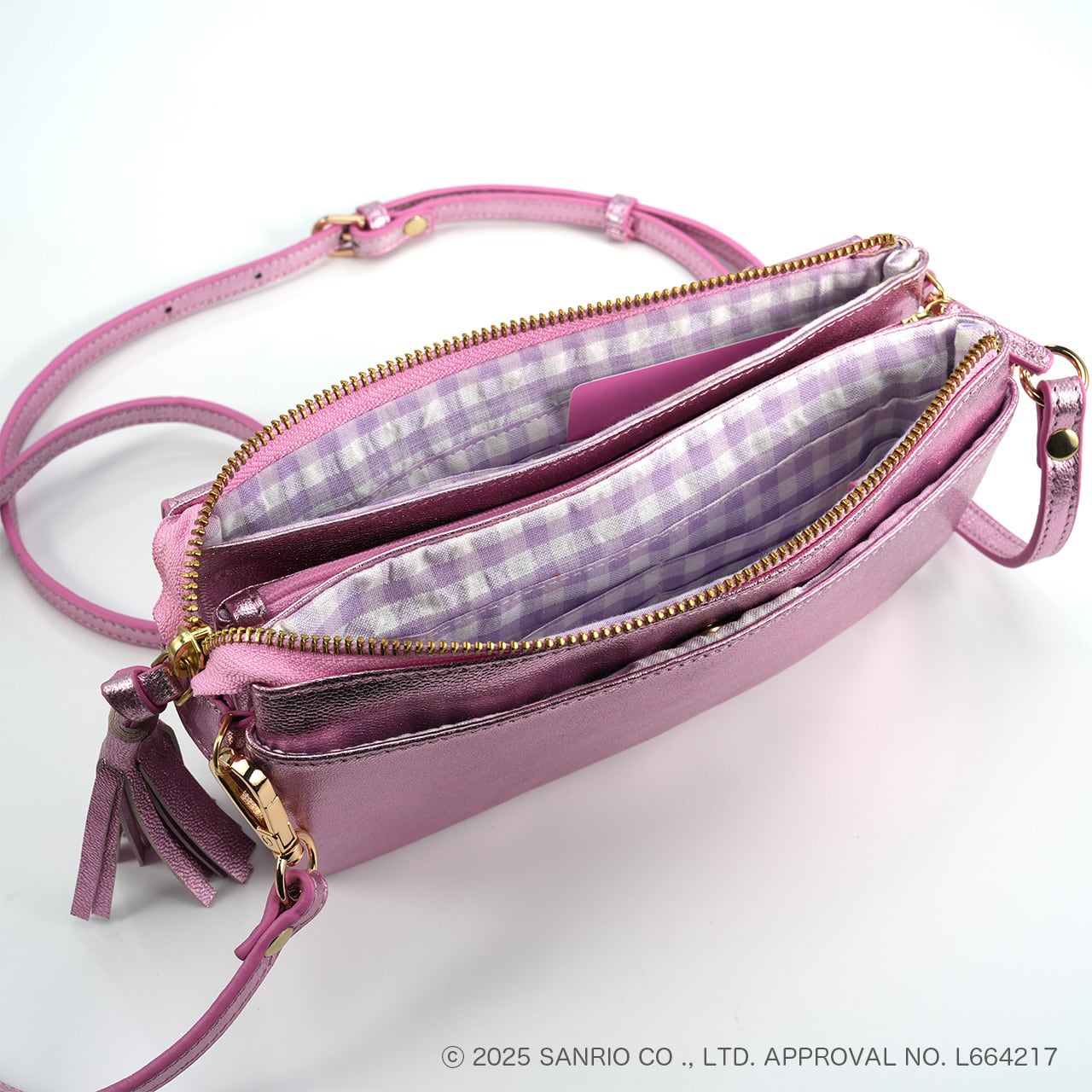 お財布ポシェット Sanrio characters / Carnival Dream (Metallic Pink