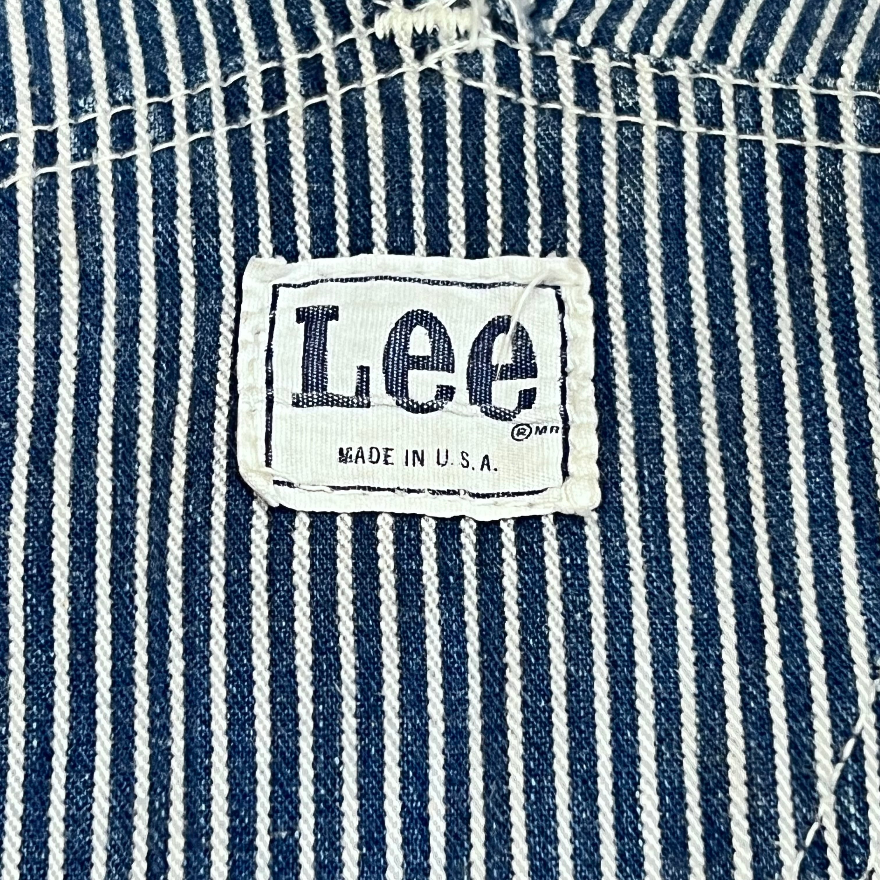 USA製 70年代 Lee リー ワーク オーバーオール ヒッコリー USA製 70年代 Lee リー ワーク オーバーオール ヒッコリー