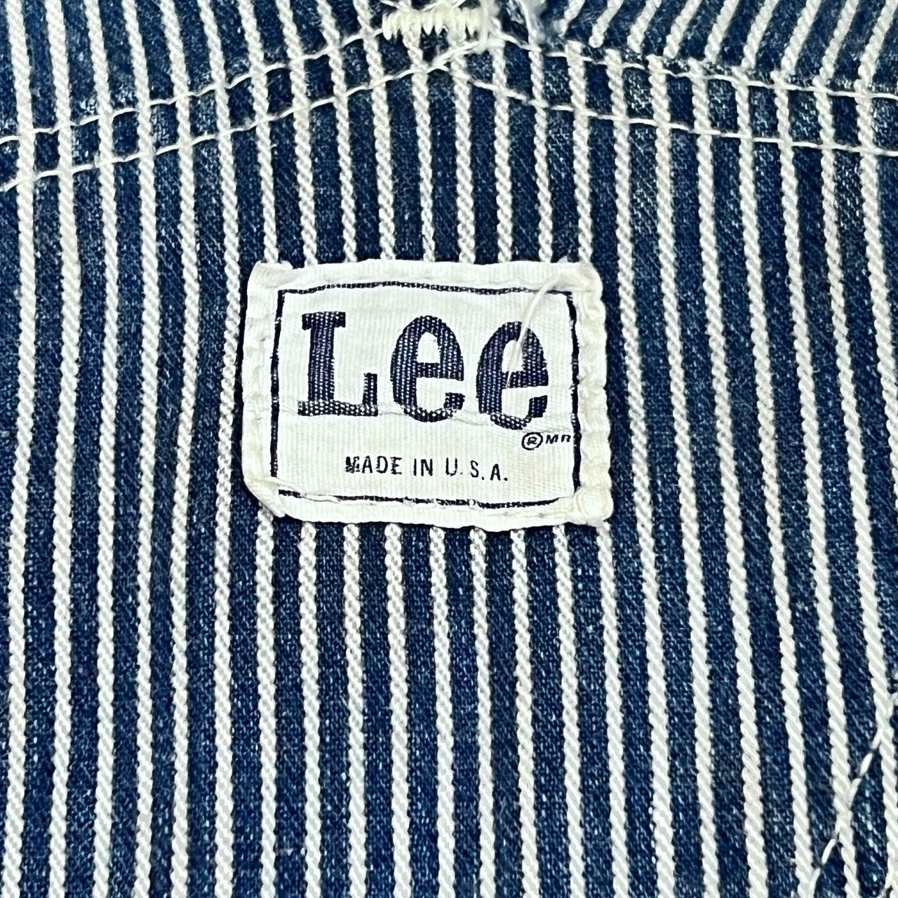 USA製 70年代 Lee リー ワーク オーバーオール ヒッコリー ストライプ 