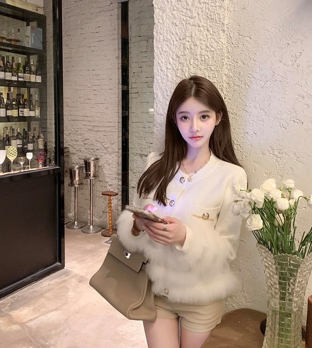 フォックスファーニットジャケット