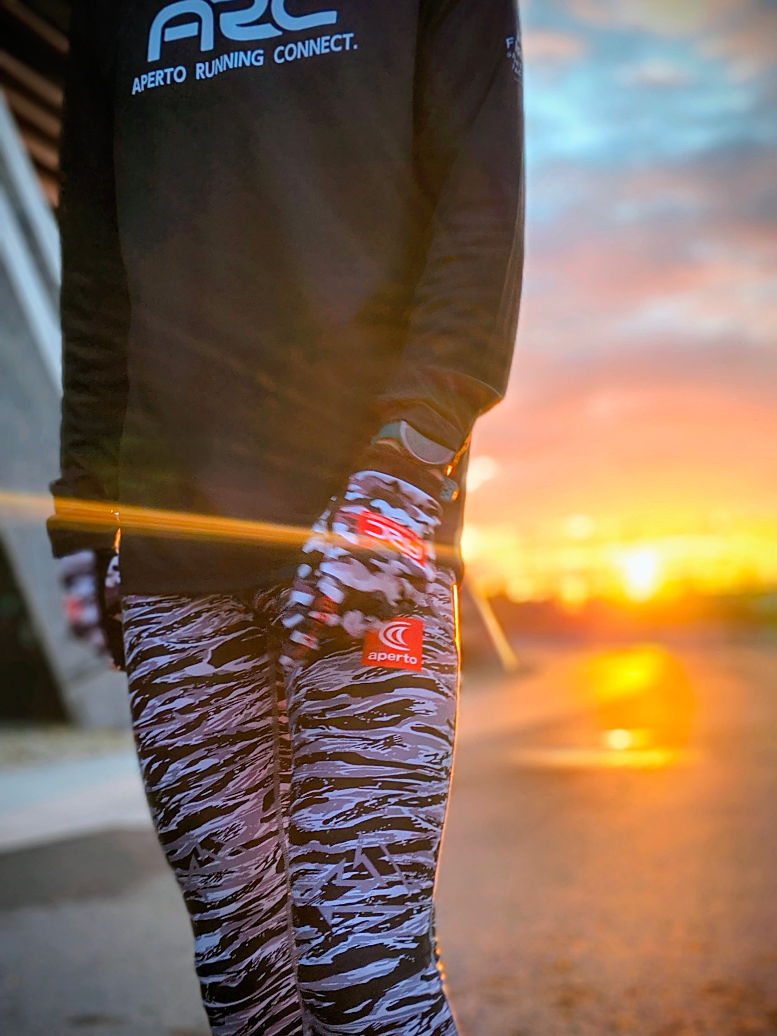 AP 126286】メンズ 全昇華 ロングタイツ 霧柄 | aperto