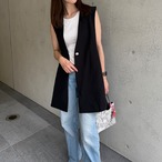 ビジューボタンベスト[30011]