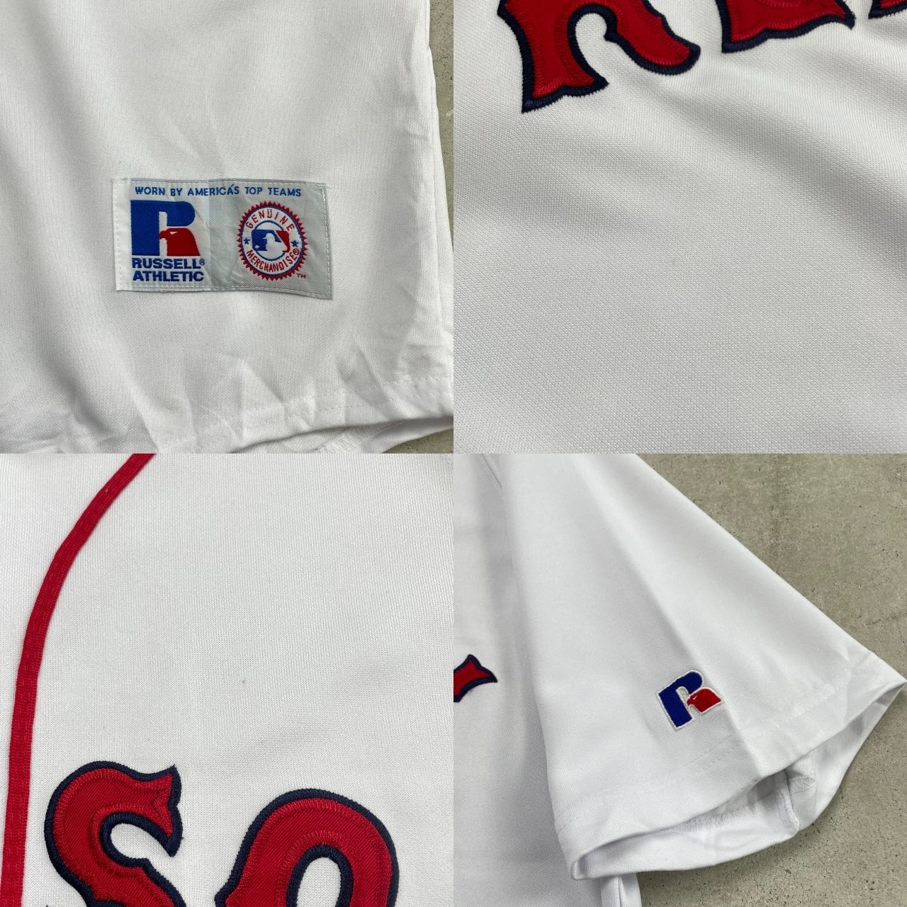 Russell MLB RedSox レッドソックス ベースボールシャツ R54 RUSSEL ATHLETIC ラッセル MLB ボストン・レッドソックス ベース