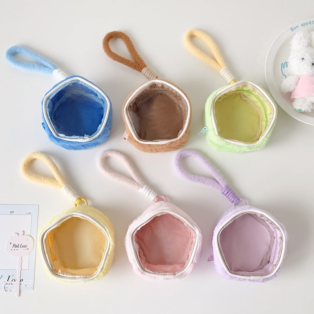 10cm ぬいぐるみ 痛バッグ 透明PVC 収納ケース 防塵 ジッパー