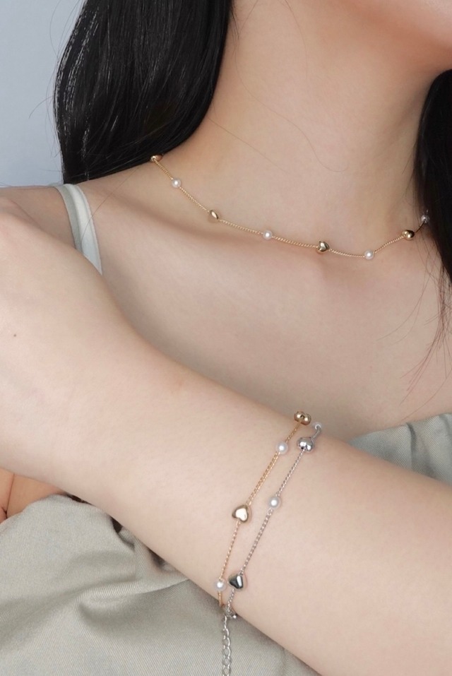 Love pearl chain bracelet