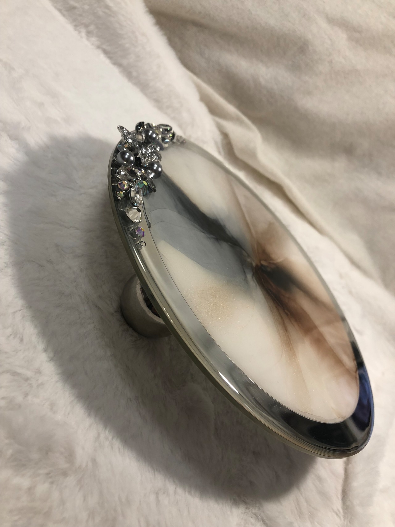 アクセサリートレー　シルバー大理石