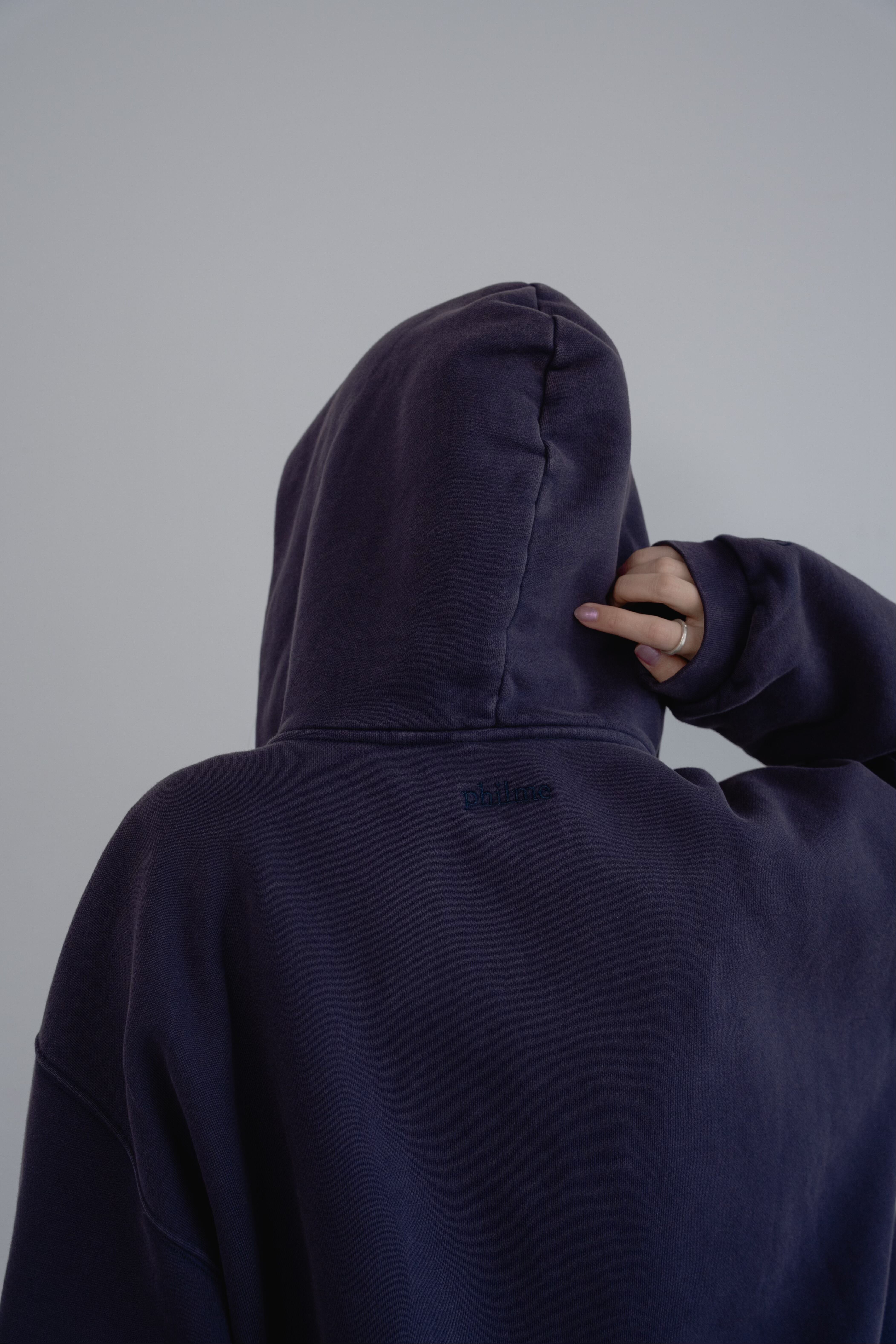 fade cotton zip hoodie | philme