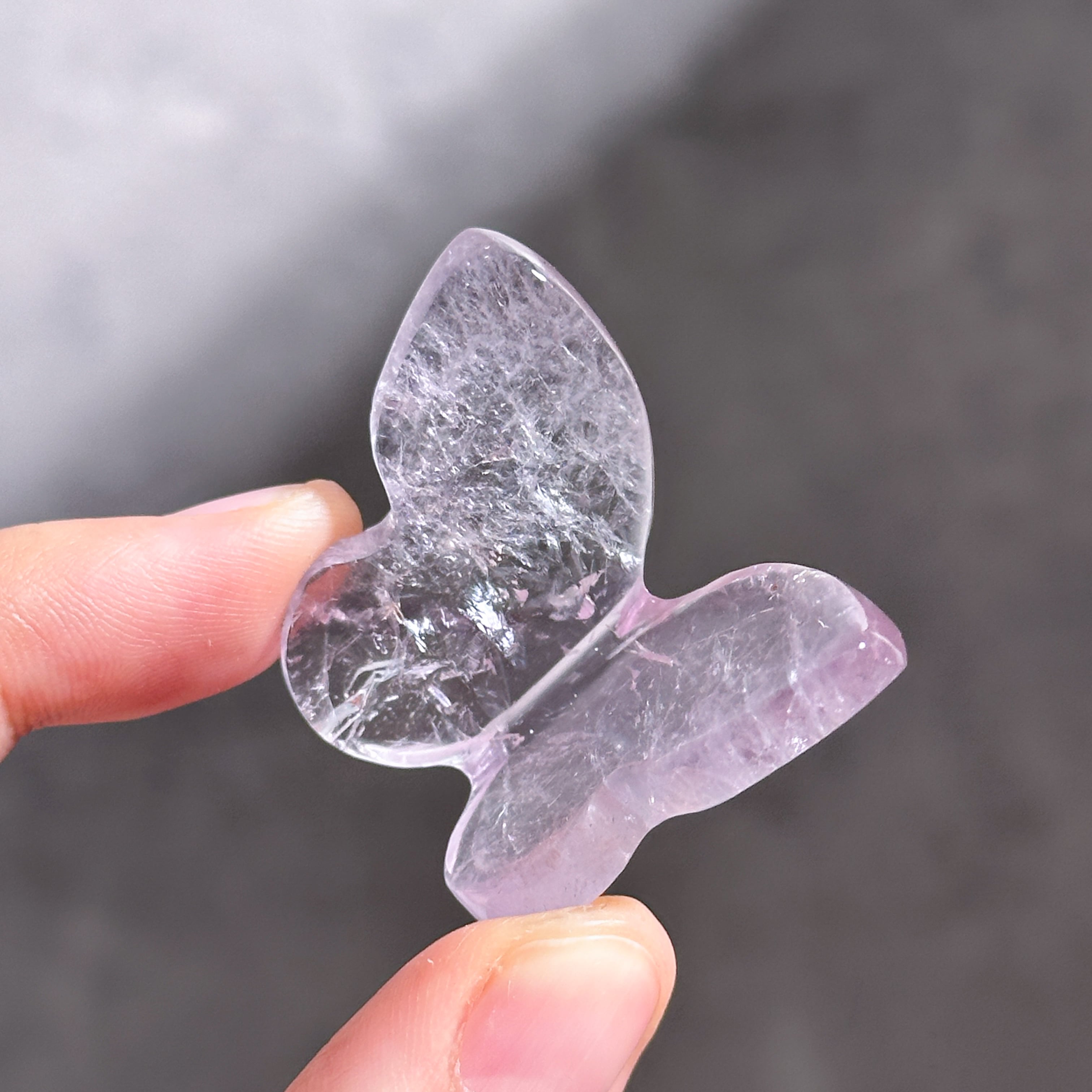 ピンクアメジスト　蝶々 アメジスト 3D蝶 03◇ Amethyst Butterfly ◇天然石・鉱物