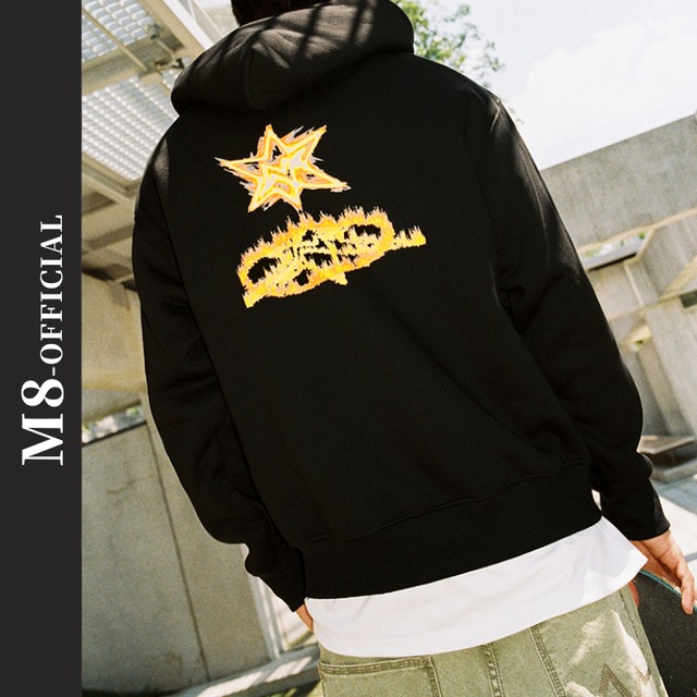 back print hoodie 4color M0532