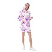 Women's Casual Hoodie Midi Dress Neon 4497