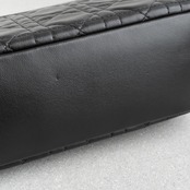 クリスチャンディオール カロ ポーチ カナージュ ラムスキン ブラック レザー