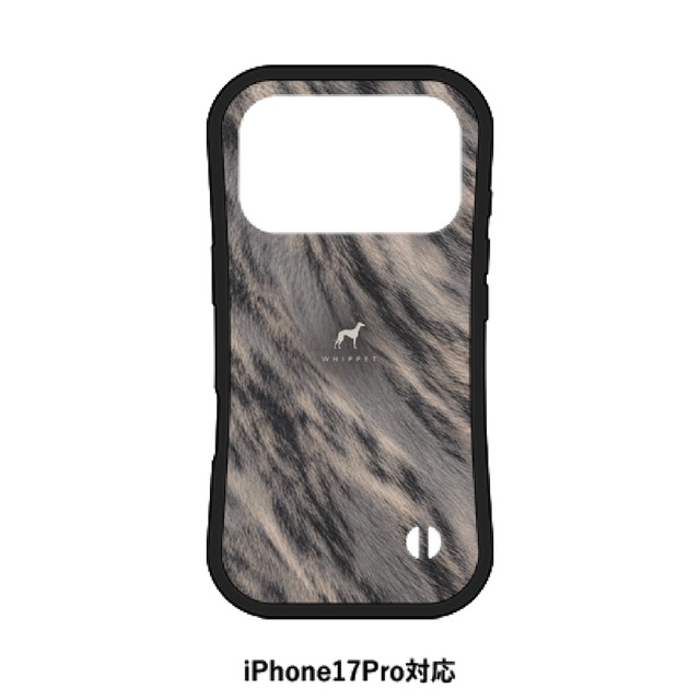 ≪WHIPPET ブルーブリンドル≫iPhone17Pro耐衝撃グリップケース02