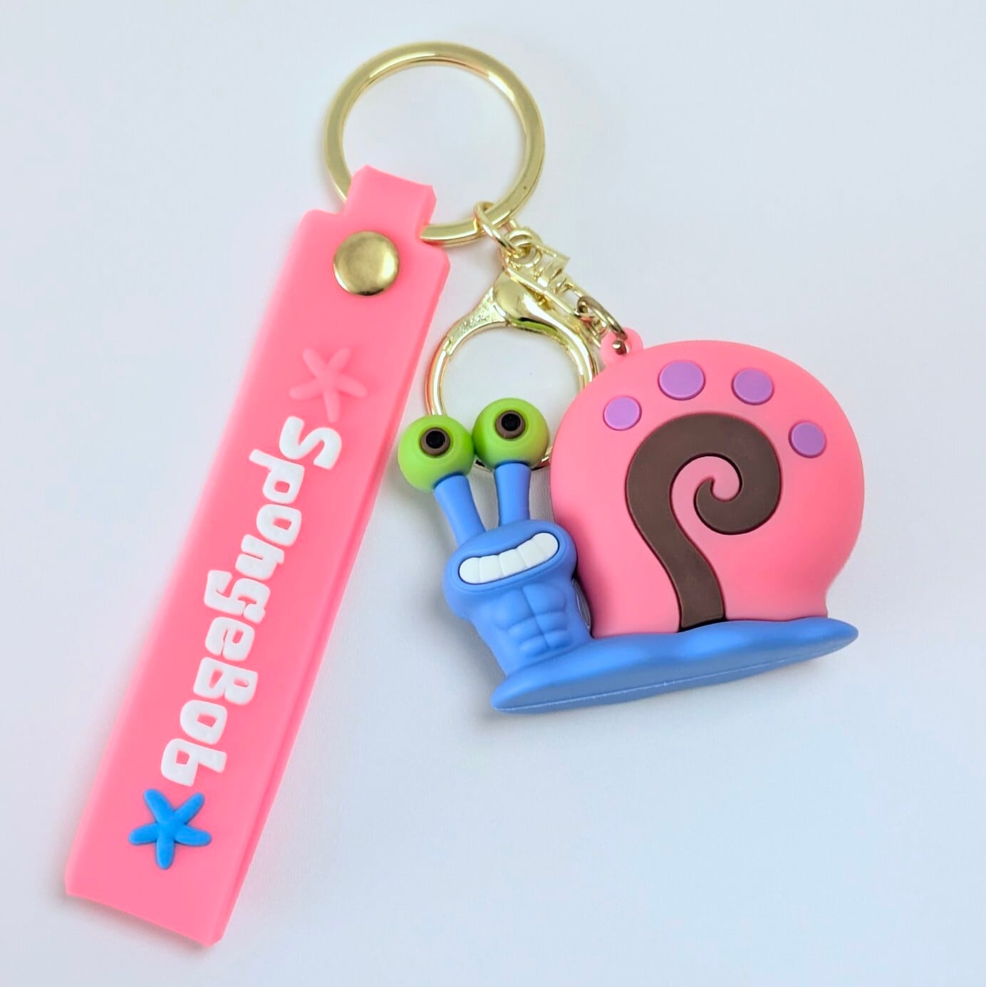 【 SpongeBob SquarePants（ スポンジボブ ）】 『 ゲイリー・ザ・スネイル / ゲイリー 』3D Rubber KeyHolder / 3Dラバーキーホルダー〚アメリカン雑貨 アメトイ〛