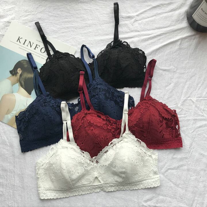 セクシーなブラフレンチレースの下着女性なし鋼リング夏薄いセクションが美しいバックブラ高生チューブトップを収集します。 1号婦人65267673990