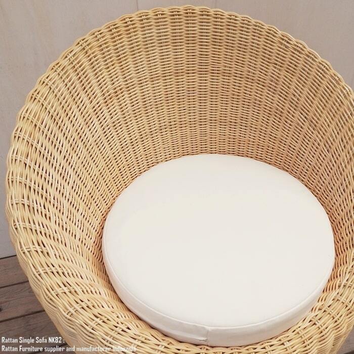 ラタン ソファ NK82-W 一人掛け シングルソファ 籐 アジアン家具