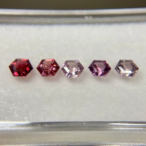 スピネル ６角形　5色セット 約3.5mm No.H5-5