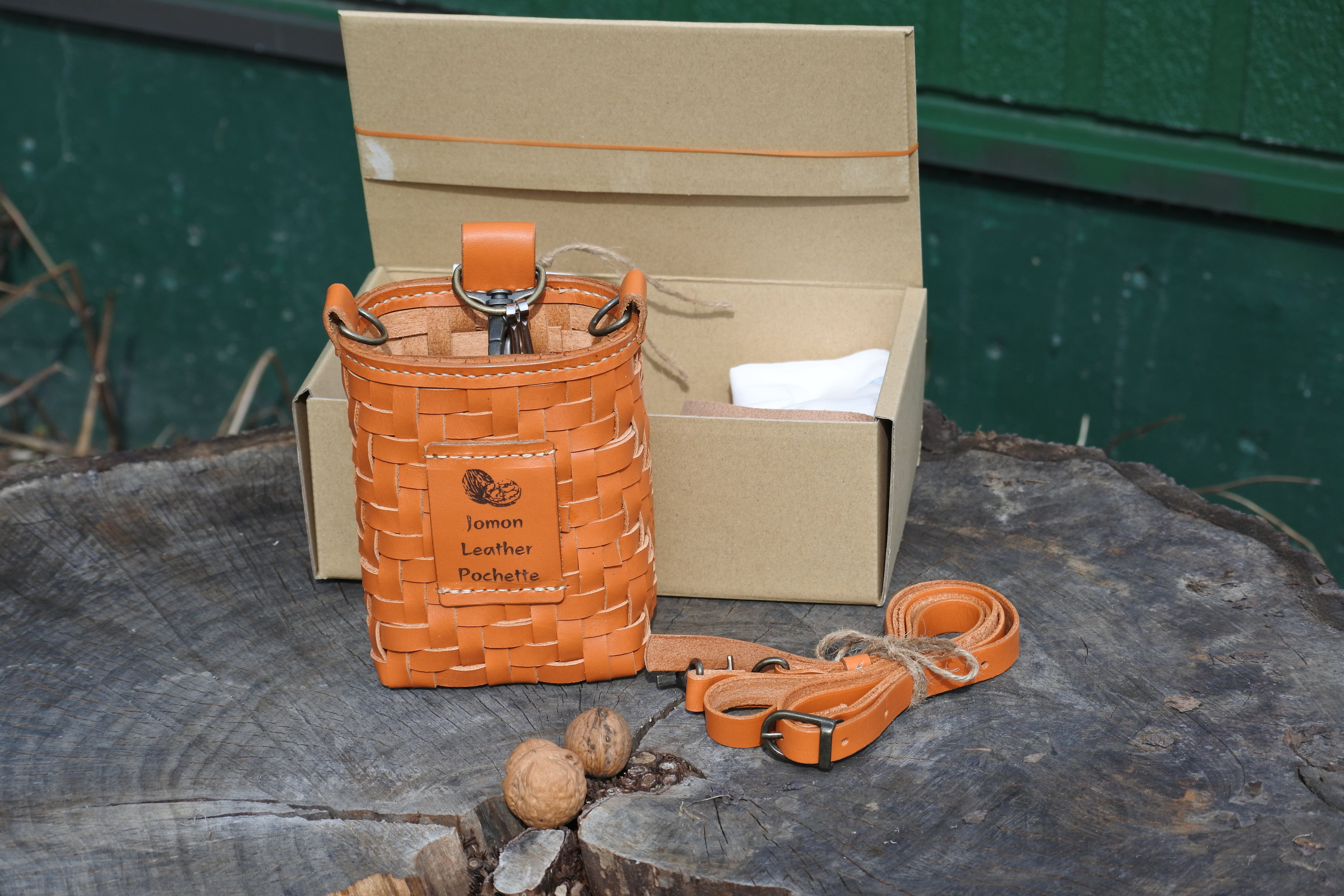 縄文 Leather ポシェット （キャメル） | アトリエCANOE