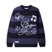 BUTTER GOODS x THE SMURFS FLUTE STRIPE KNIT SWEATER NAVY