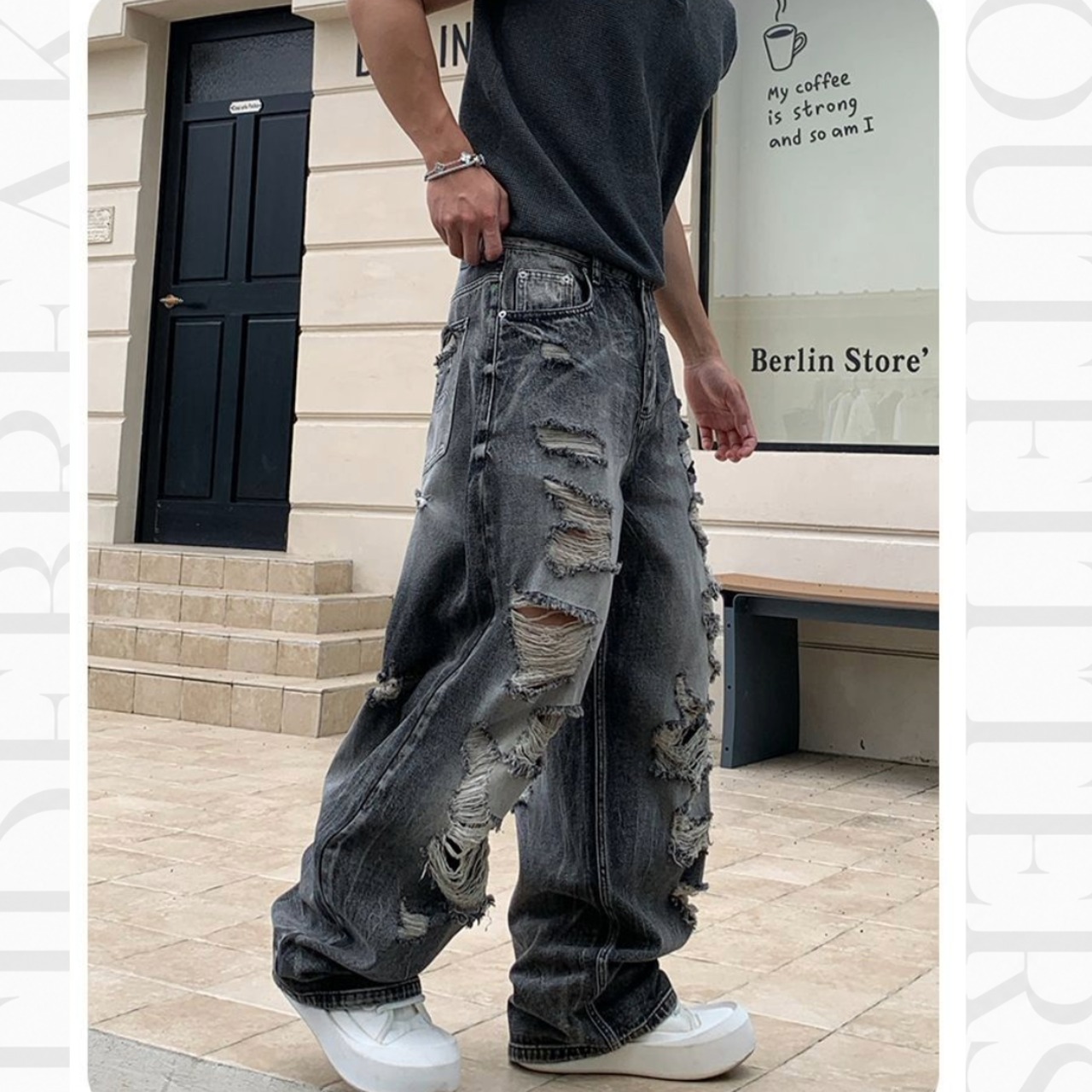 Distressed Wide Pants TB2409・画像9