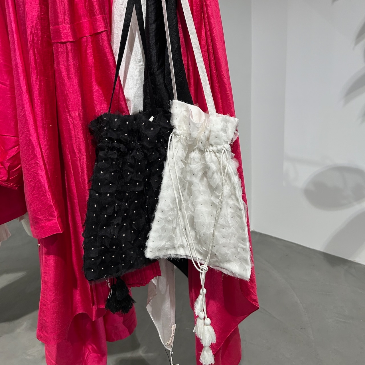 BUNON(ブノン) Khadi Silk Organdy & Embroidery Shoulder Bag カディシルク+オーガンジー刺繍 ショルダーバッグ