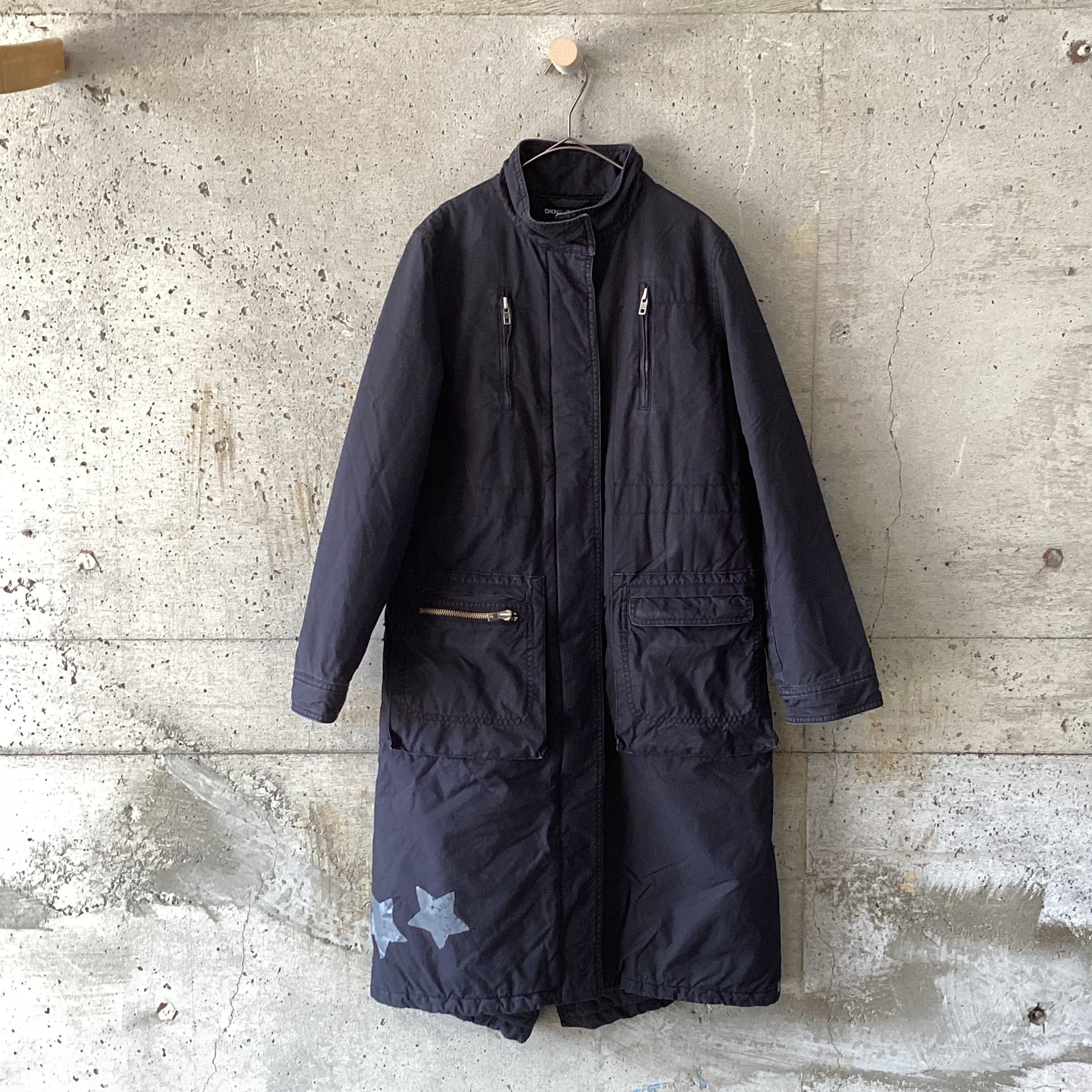 Star print military coat