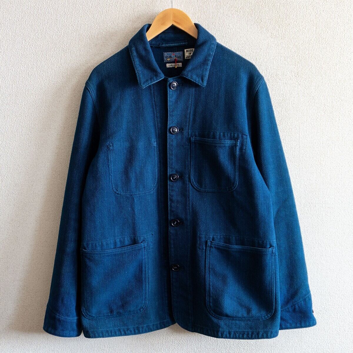 美品】 BLUE BLUE JAPAN 【刺し子 カバーオール ジャケット】4(XL