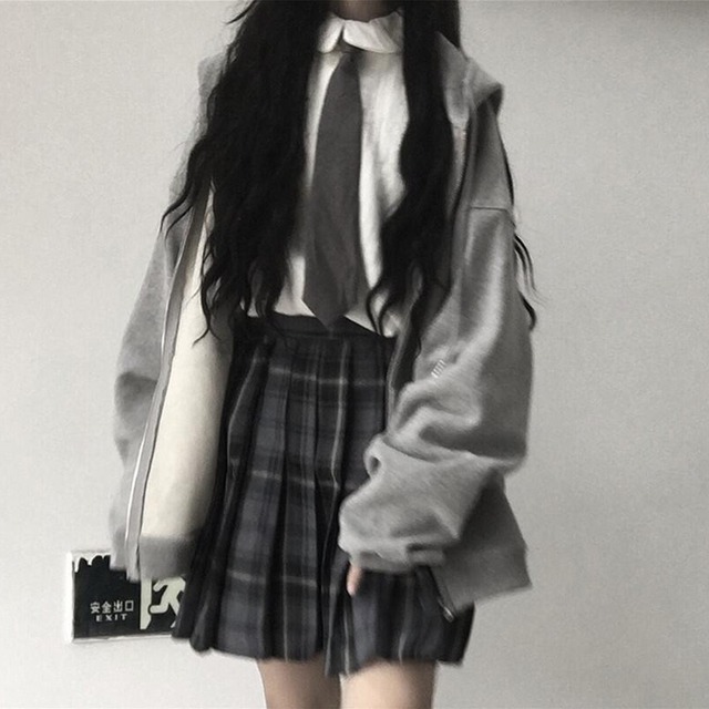 春と秋の薄手のセーター2020新しい女性のファッションインルーズトップ+スカートフード付きジャケット怠惰な風 萌量不足63480744784