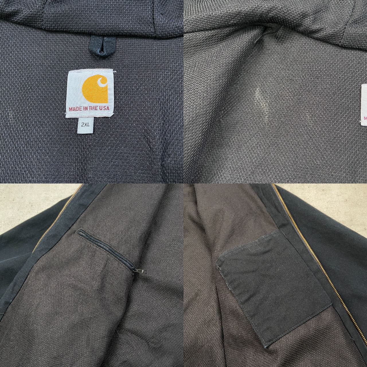 USA製 Carhartt カーハート ダック地 アクティブジャケット メッシュ 