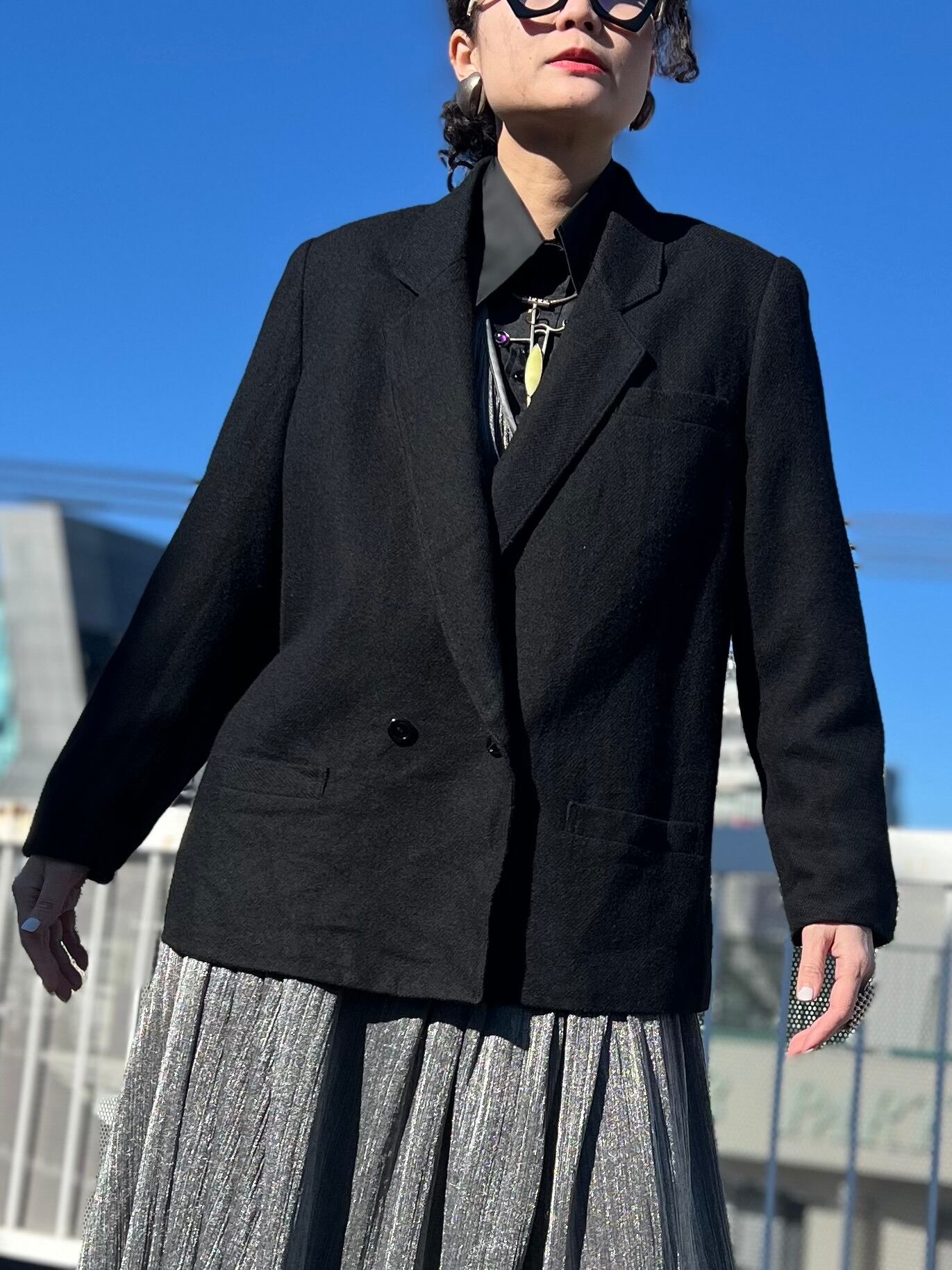 Vintage black wool jacket ( ヴィンテージ ブラック ウール ジャケット )