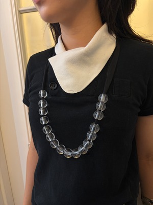 CELINE/ vintage clear crystal  choker nacklace.(o)