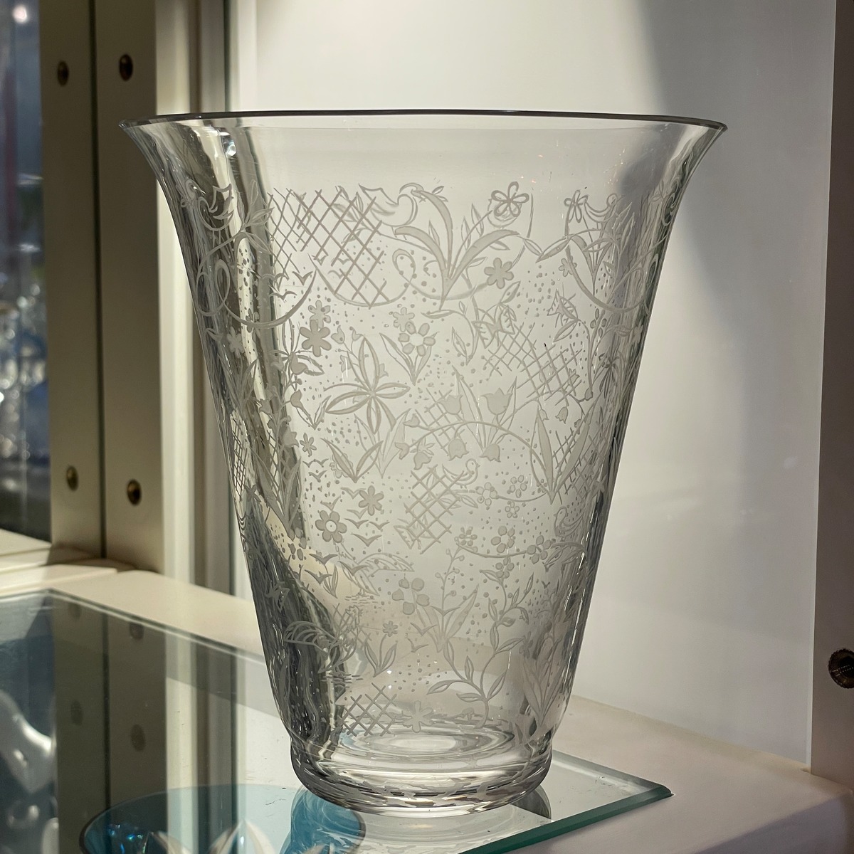 オールド Baccarat フラワーベース｜花瓶｜アンティーク クリスタル 