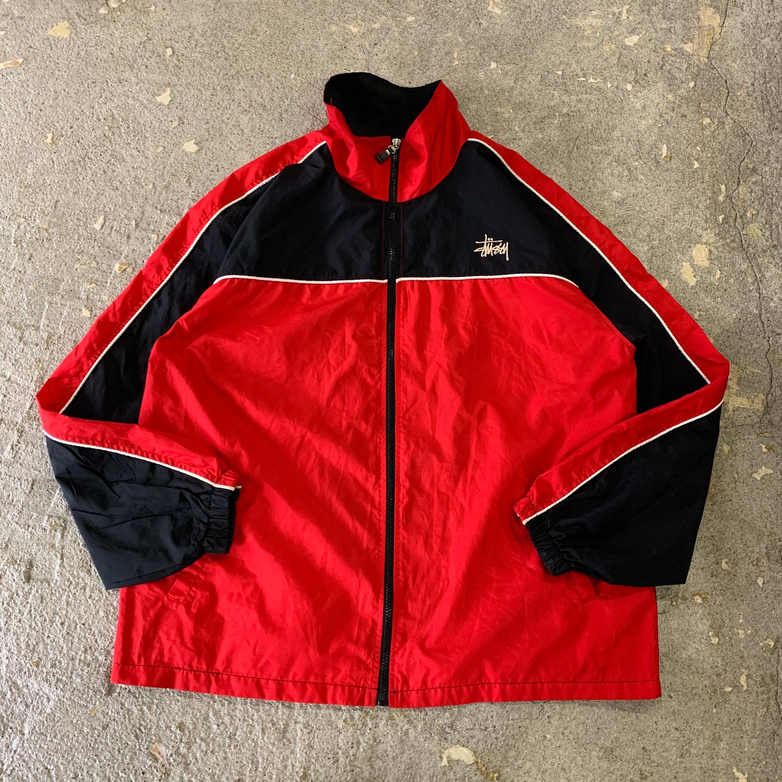 90s STUSSY bootleg nylon zip up jaket | What'z up
