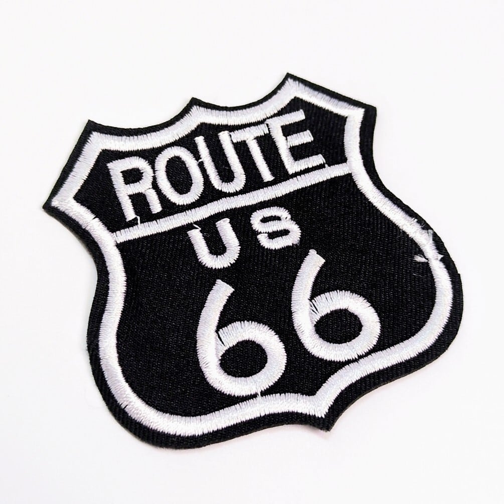 送料無料！ ★刺繍アイロンワッペン★【  Route 66 (ルート66)  】 〚アメリカン雑貨 アメトイ〛