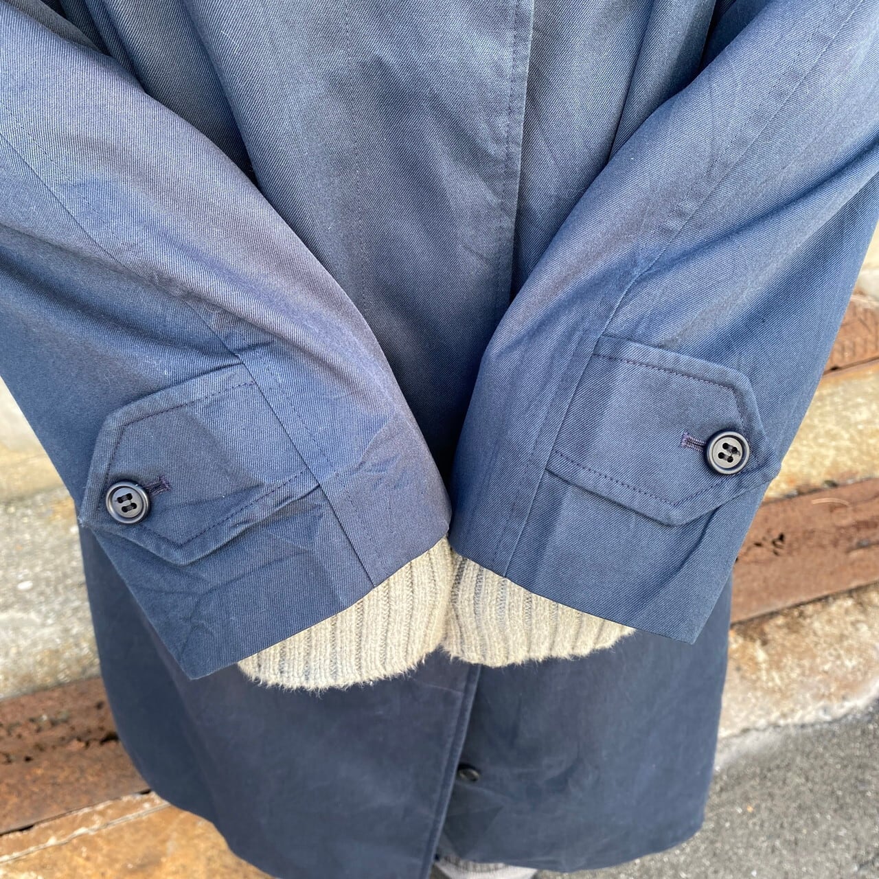 英国製 Burberry's バーバリー ステンカラーコート バルマカーンコート