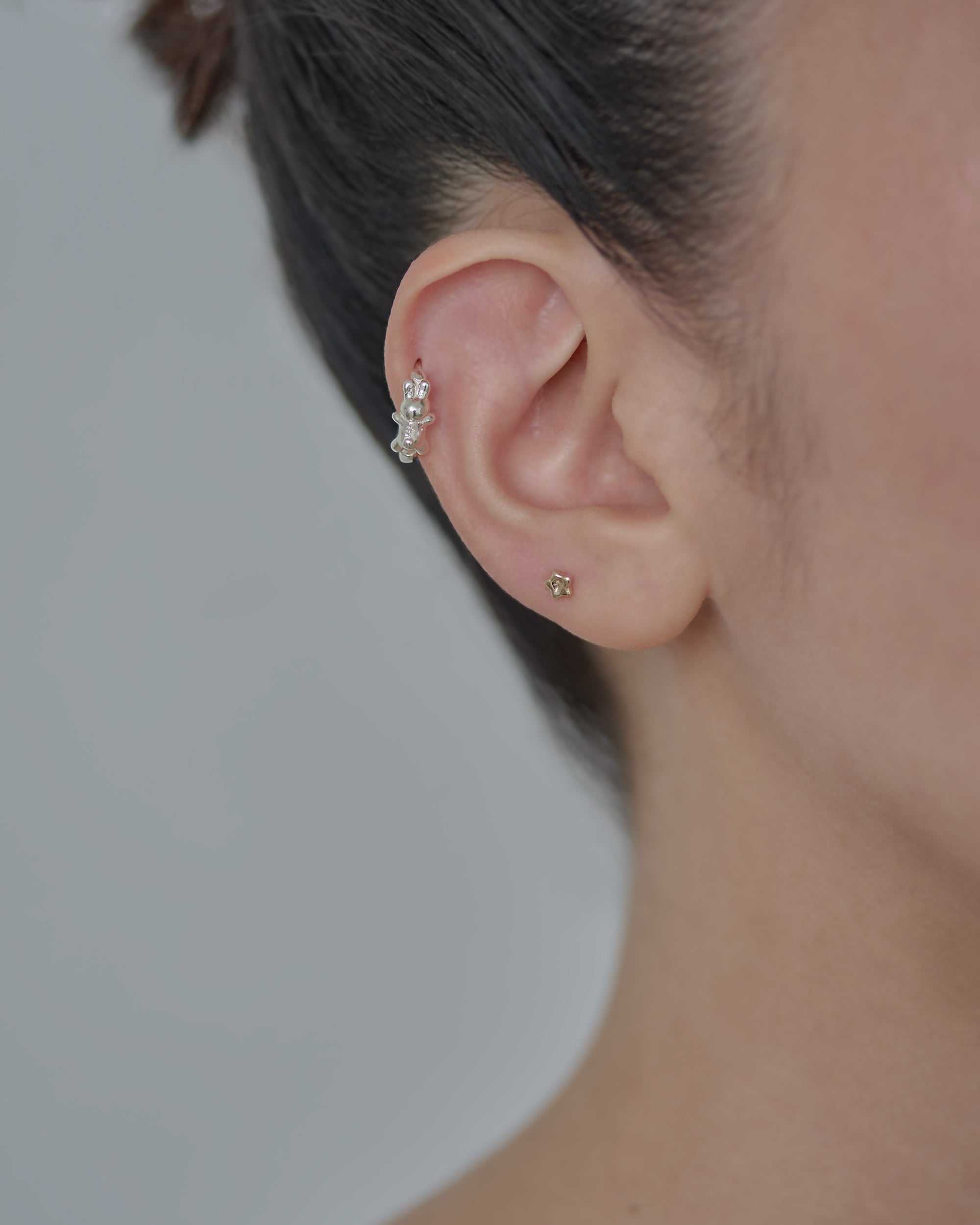 うさぎ® star clicker earring silver925 18G #LJ25059P 16G#LJ25060P