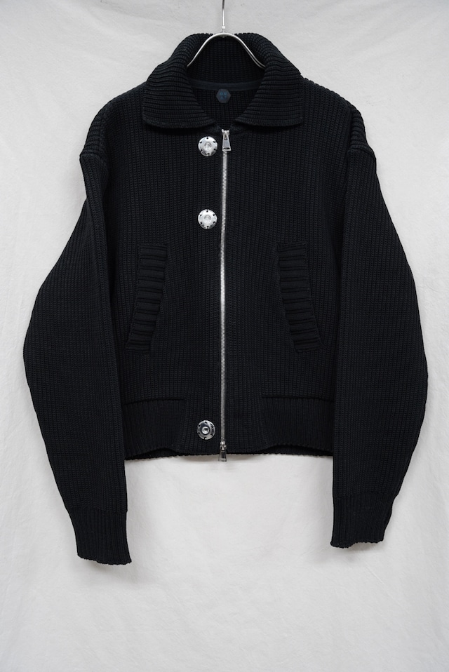 OUAT / META ZIP KNIT(BLACK)