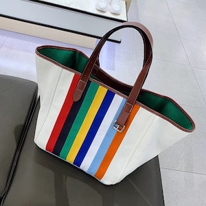 rainbow casual tote bag<b100295>