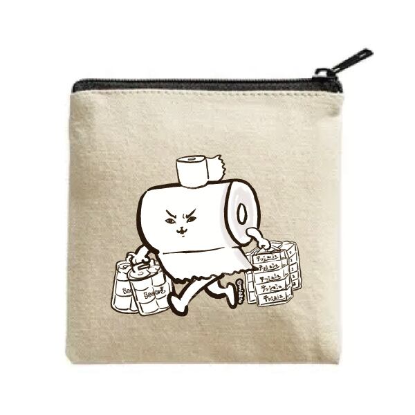 【オイルショック/トイペ】キャンバスフラットポーチ