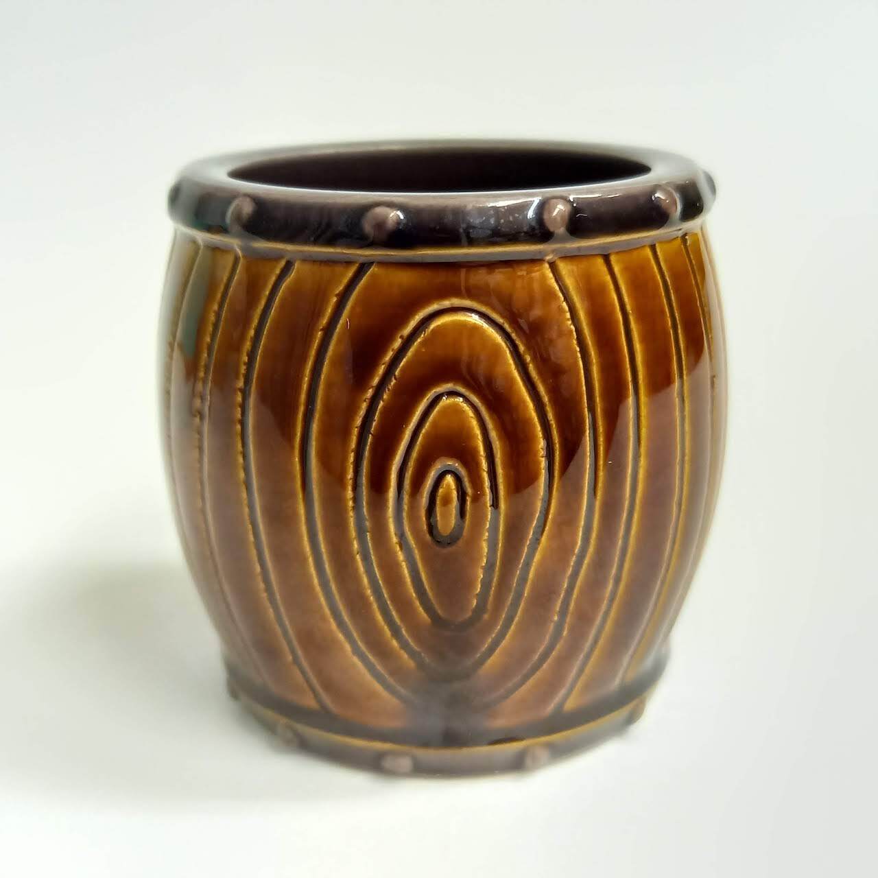 中村翠岚作 交趾焼 太鼓形 蓋置 茶道具 共箱付 中村翠岚作 交趾焼 太鼓形 蓋置 茶道具 共箱付