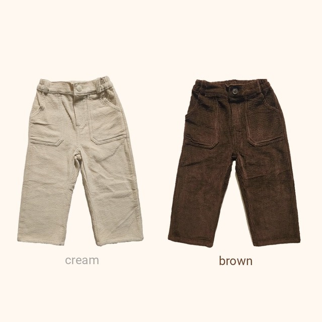 【取寄】bymimi｜donut corduroy pants｜ドーナツコーデュロイパンツ｜S-JM｜kids&jr｜25 winter