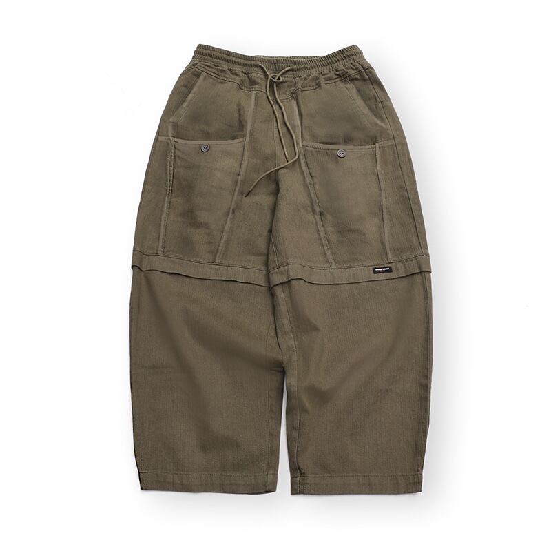 【新作】【送料無料】 Road Vintage ese Retro Distressed Washed Loose Pocket Workwear Pants Men's Trendy Straight Harem Pants-Alibaba レトロ ビンテージ hip6-161148443649614